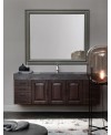Ensemble de salle de bains AC16 avec un meuble double vasque , deux miroirs et une colonne