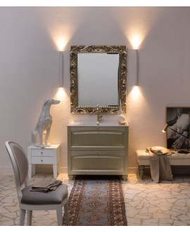 Ensemble de salle de bains AC21 avec un meuble, un miroir et un petit meuble