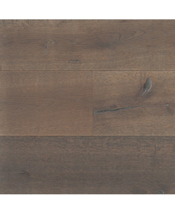Plancher en chêne contrecollé foncé marron huilé , largeur 190 mm latry smoked coffee