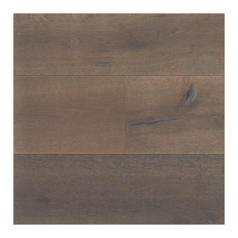 Plancher en chêne contrecollé foncé marron huilé , largeur 190 mm latry smoked coffee