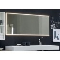 Miroir salle de bain, lumineux, contemporain, rectangulaire, horizontal 150x60x3cm avec led frontal 3 cotés, comp icon 4019