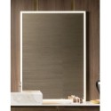 Miroir lumineux salle de bain, moderne, rectangulaire, vertical 100x140x3cm avec led frontal 4 cotés compenter 4050