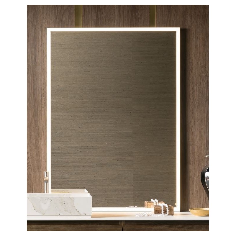 Miroir lumineux salle de bain, moderne, rectangulaire, vertical 100x140x3cm avec led frontal 4 cotés compenter 4050