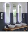 Miroir salle de bain lumineux, moderne, rectangulaire, vertical avec led derrière, comp digit
