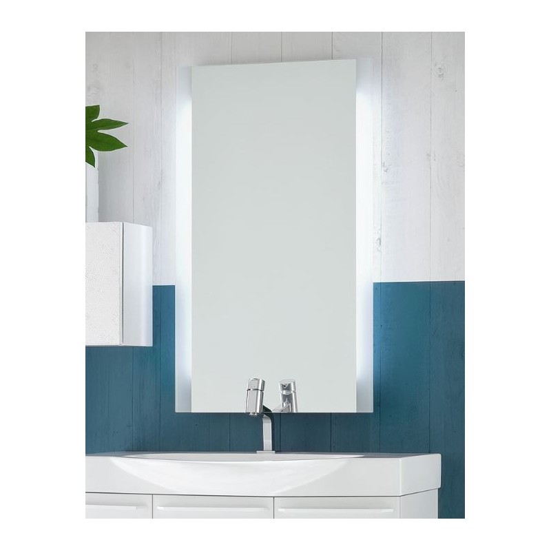 Miroir moderne salle de bain lumineux, 60x100x5cm avec éclairage sur les cotés, comp skip