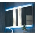 Miroir moderne, rectangulaire, salle de bain, lumineux, vertival 120x80x5cm avec éclairage en haut et en bas, comp skip 4338