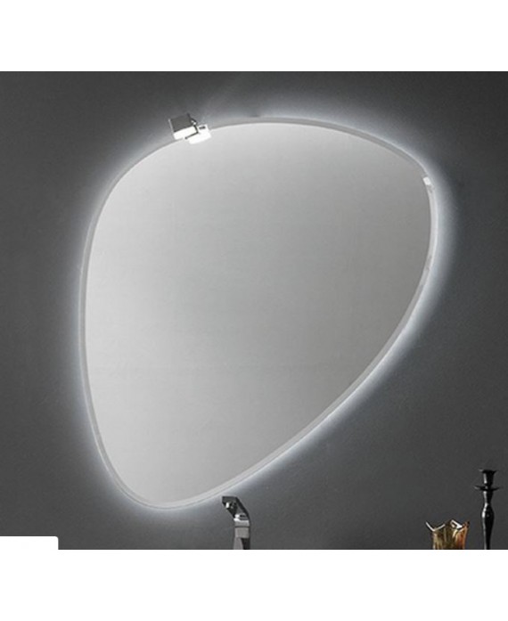 Miroir salle de bain, contemporain, ovale, sans éclairage, 90.3x98.5x2.6cm, compo rock1 4141
