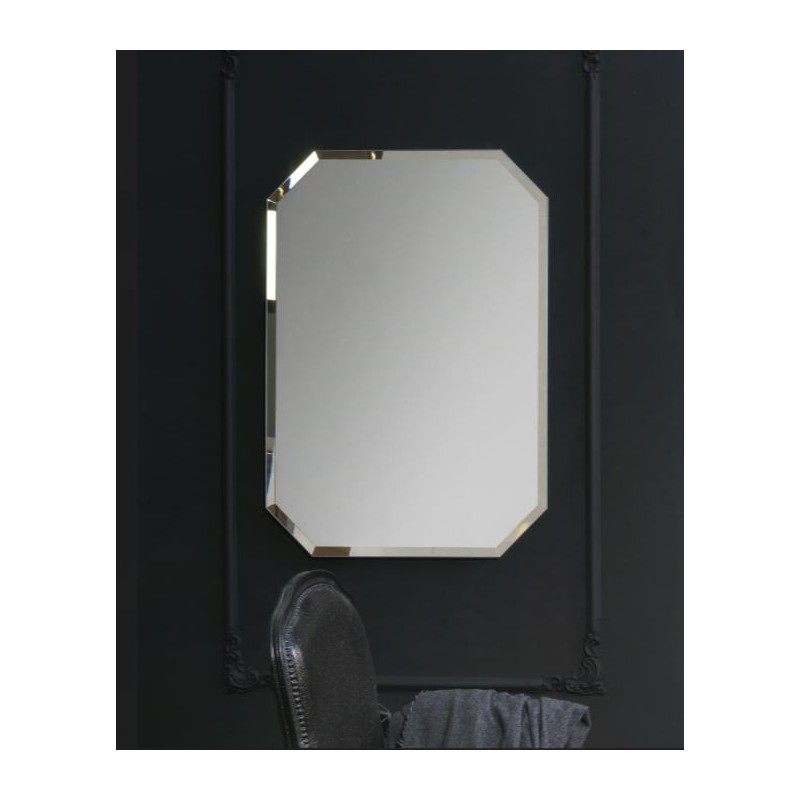 Miroir salle de bain, moderne, hexagonal, vertical 75x105x3cm sans éclairage, comp polygon1 4040