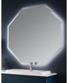 Miroir contemporain, salle de bain, hexagonal 85x85x3cm sans éclairage, comp polygon4 4043.