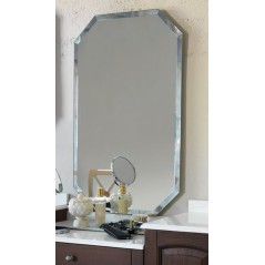 Miroir salle de bain, contemporain, hexagonal 60x100x3cm sans éclairage, compx polygon5 4044.