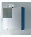 Miroir armoire salle de bain contemporain 70x75x20.8cm, 2 portes, laqué blanc mat, sans éclairage, comp simply 4643.