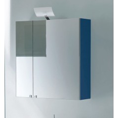 Miroir armoire salle de bain contemporain 70x75x20.8cm, 2 portes, laqué blanc mat, sans éclairage, comp simply 4643.