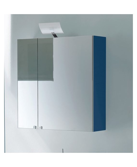 Miroir armoire salle de bain contemporain 70x75x20.8cm, 2 portes, laqué blanc mat, sans éclairage, comp simply 4643.