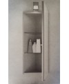 Miroir armoire salle de bain contemporaine angle 24.5x75x24.5cm, 1 porte G/D, sans eclairage, comp plus P207.
