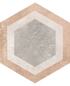Carrelage imitation carreau ciment hexagone 23x26.6 cm V Bushmills multicol