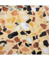 Carrelage ciment terrazzo véritable granito CARPP03 40x40x1.2cm fond jaune mat ou brillant