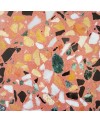 Carrelage ciment terrazzo véritable granito brillant ou mat CARPP10 40x40x1.2cm fond rouge