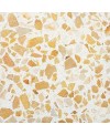 Carrelage ciment terrazzo véritable granito mat ou brillant CARPP15 40x40x1.2cm fond jaune