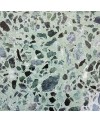 Carrelage ciment terrazzo véritable granito mat ou brillant CARPP17 40x40x1.2cm fond vert