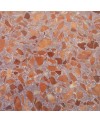 Carrelage ciment terrazzo véritable granito mat ou brillant CARPP18 40x40x1.2cm fond rouge