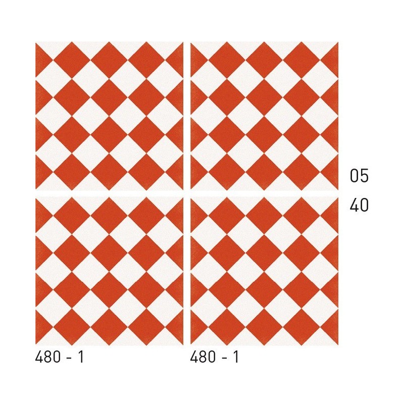 Carreau ciment véritable décor géométrique 480-1 20x20cm
