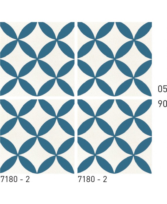 Carreau ciment véritable décor géométrique 7180-2 20x20cm