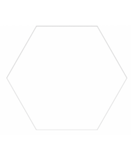 Carrelage D hexagone uni blanc mat effet carreau ciment 25x22cm