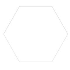 Carrelage D hexagone uni blanc mat effet carreau ciment 25x22cm