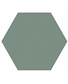 Carrelage D hexagone uni vert effet carreau ciment 25x22cm