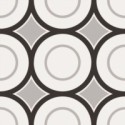 Carrelage patchwork 05 black and white imitation carreau ciment 20x20cm rectifié, R10