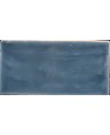 Carrelage imitation zellige DT handmade bleu brillant 7.5x15cm