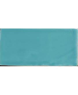 Carrelage imitation zellige DT handmade bleu marine brillant 7.5x15cm 