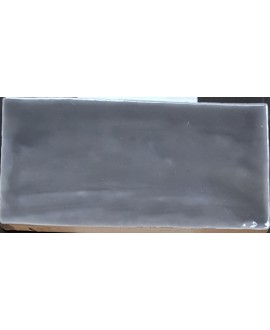 Carrelage imitation zellige DT handmade dark grey brillant 7.5x15cm 
