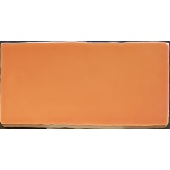 Carrelage imitation zellige DT handmade orange brillant 7.5x15cm