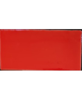 Carrelage imitation zellige DT handmade rouge 7.5x15cm