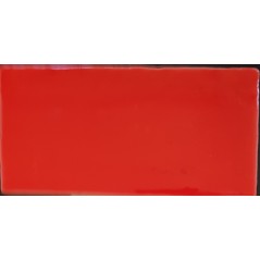 Carrelage imitation zellige DT handmade rouge 7.5x15cm