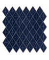 Mosaique losange gemme D bleu de sevres brillant sur trame 28.3x28.3x0.5cm