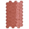 Carrelage hexagone rouge brillant faience murale salle de bain cuisine 17.3x15cm terracherry