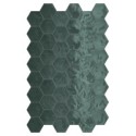 Carrelage hexagone vert brillant faience murale salle de bain crédence de cuisine 17.3x15cm terragreen