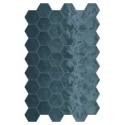 Carrelage hexagone bleu brillant faience murale crédence cuisine salle de bain 17.3x15cm terraocean