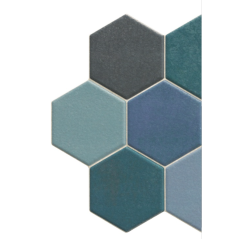 Carrelage hexagone realhex aquamarine 26.5x51cm