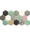 Carrelage hexagone realhex nouveau vert 26.5x51cm