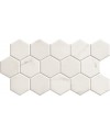 Carrelage hexagone 26.5x51cm imitation marbre blanc realhex calata