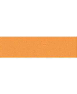 Mosaique rectangulaire mat de couleur mandarino 5X20cm sur trame