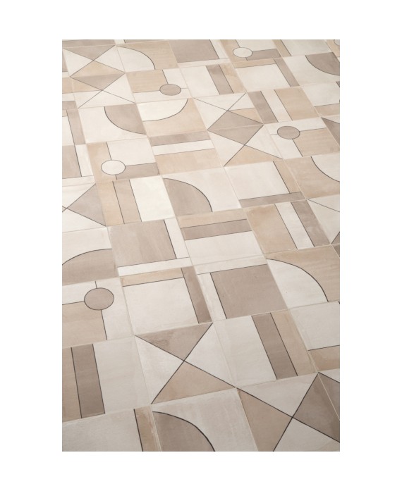 Carrelage patchwork ritual decor imitation carreau ciment contemporain 20x20 cm rectifié, R10