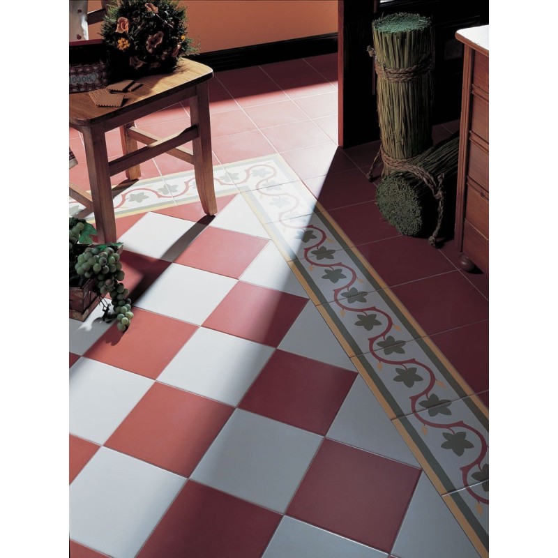 Carrelage imitation carreau de ciment rouge 20x20 cm V 1900 rouge