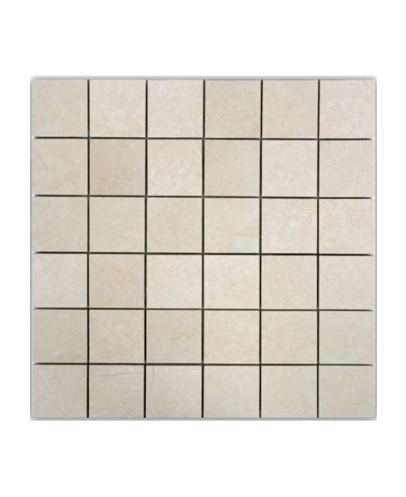 Mosaique salle de bain D travertin thala beige 4.8x4.8cm sur trame 30.5x30.5x1cm