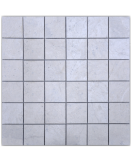 Mosaique salle de bain, cuisine D travertin thala gris 4.8x4.8cm sur trame 30.5x30.5x1cm