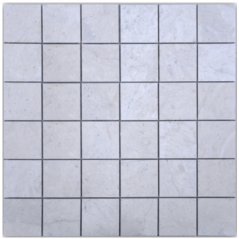 Mosaique salle de bain, cuisine D travertin thala gris 4.8x4.8cm sur trame 30.5x30.5x1cm