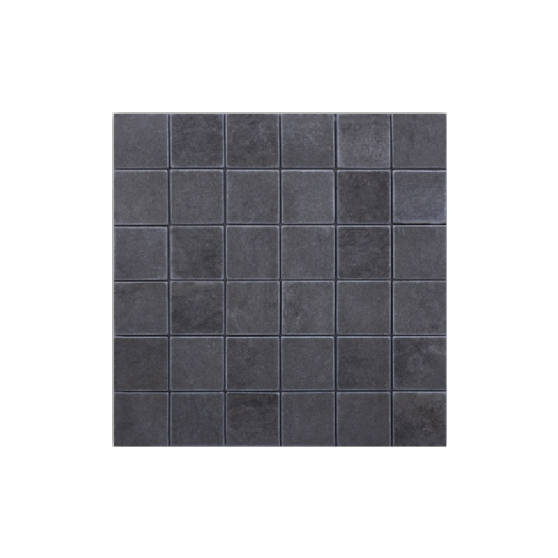 Mosaique salle de bain D travertin foussana gris 4.8x4.8cm sur trame 30.5x30.5x1cm